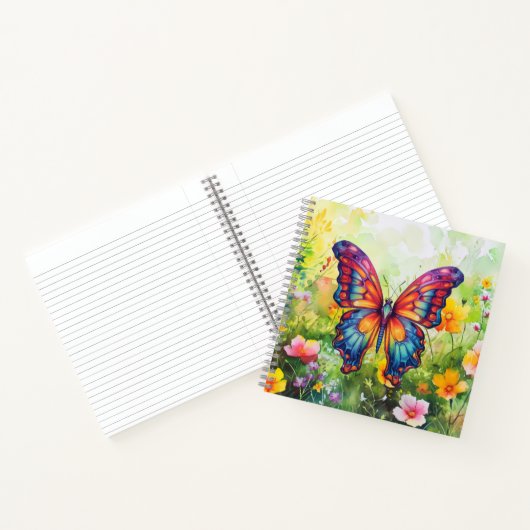 Carnet Papillon Bleu Orange ailes (Intérieur)