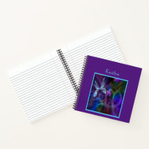 Papillon bleu violet Abstrait en néon Impression c