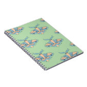 Carnet Papillon Céleste Fantaisiste — Bleu Douce et Pêche (Côté Droit)