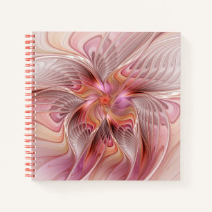 Carnet Papillon coloré abstrait art fantastique fractal