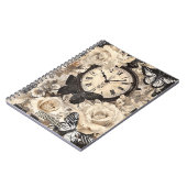Carnet Papillon compas marron rustique botanique (Côté gauche)