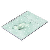 Carnet Papillon Croire Points Blancs Menthe (Côté gauche)