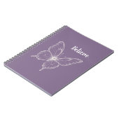 Carnet Papillon Croire Violet (Côté gauche)