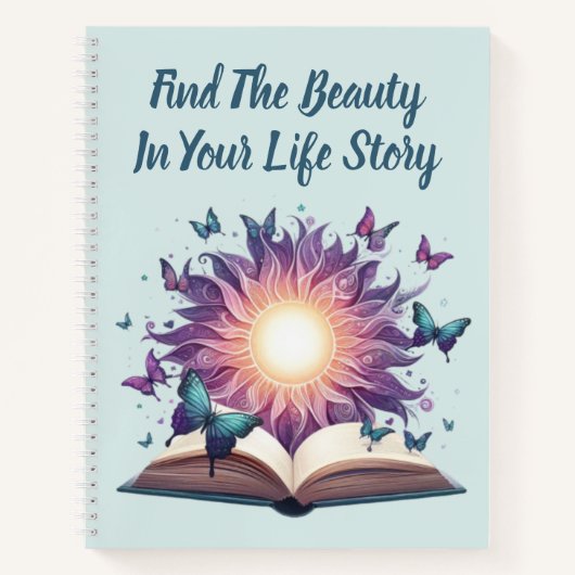 Carnet Papillon d'aquarelle d'inspiration personnalisée (Devant)