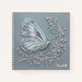 Carnet Papillon d'art en fibre monographique (Devant)