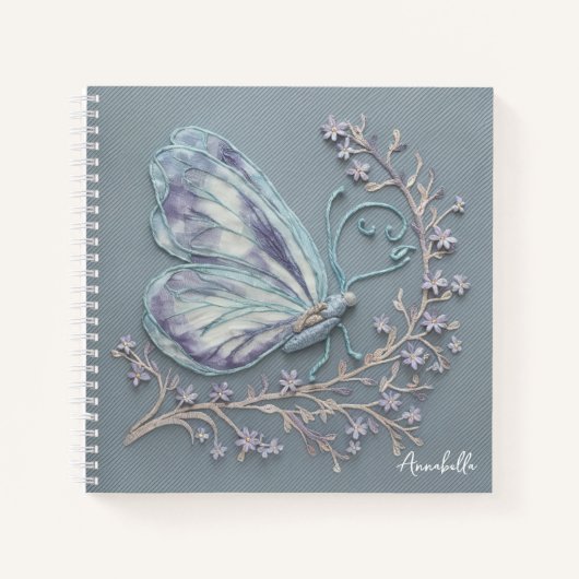 Carnet Papillon d'art en fibre monographique (Devant)