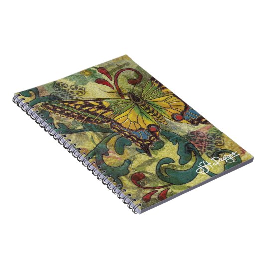 Carnet papillon d'art textile (Côté Droit)