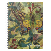 Carnet papillon d'art textile (Devant)