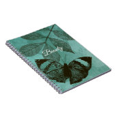 Carnet Papillon de Beauté aux Feuilles Vertes (Côté Droit)