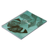 Carnet Papillon de Beauté aux Feuilles Vertes (Côté gauche)