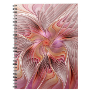 Carnet Papillon de fantaisie coloré abstrait Art fractal