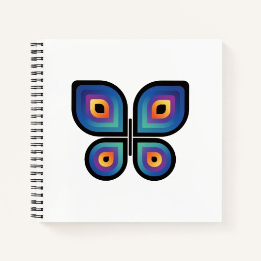Carnet Papillon de flamme de paon (Devant)