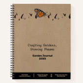 Carnet Papillon de pelouse promotionnel silhouette jardin (Devant)