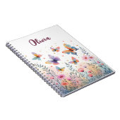 Carnet Papillon de Prairie Charmant à l'Aquarelle (Côté Droit)