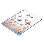 Carnet Papillon de Prairie Charmant à l'Aquarelle (Côté gauche)