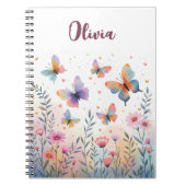 Carnet Papillon de Prairie Charmant à l'Aquarelle (Devant)