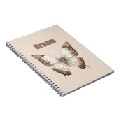 Carnet Papillon de rêve brun blanc (Côté Droit)