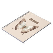 Carnet Papillon de rêve brun blanc (Côté gauche)
