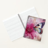 Carnet Papillon de rêve sur toile florale (Intérieur)