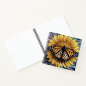 Carnet Papillon de tournesol monogramme (Intérieur)