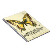 Carnet Papillon décoratif avec Fleur sauvage (Côté Droit)