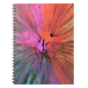 Carnet Papillon d'énergie rose, art fractal