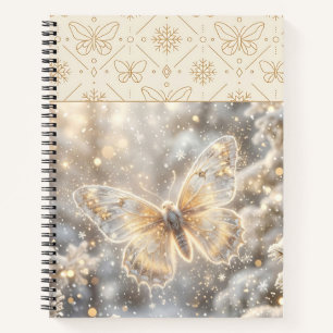 Carnet Papillon d'hiver doré