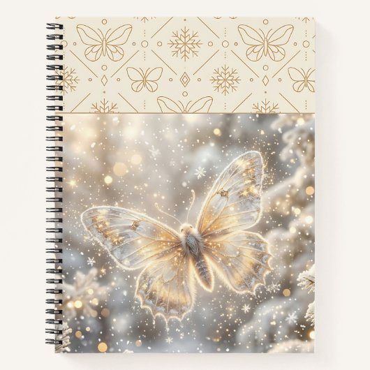 Carnet Papillon d'hiver doré (Devant)