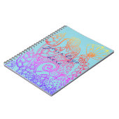 Carnet Papillon d'Imaginaire turquoise (Côté gauche)