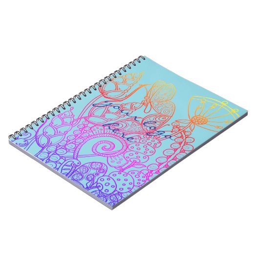 Carnet Papillon d'Imaginaire turquoise (Côté gauche)