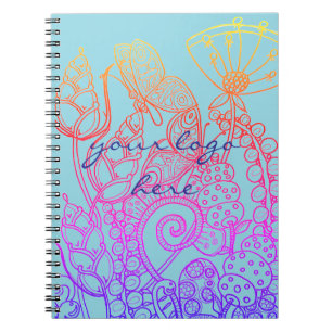Carnet Papillon d'Imaginaire turquoise