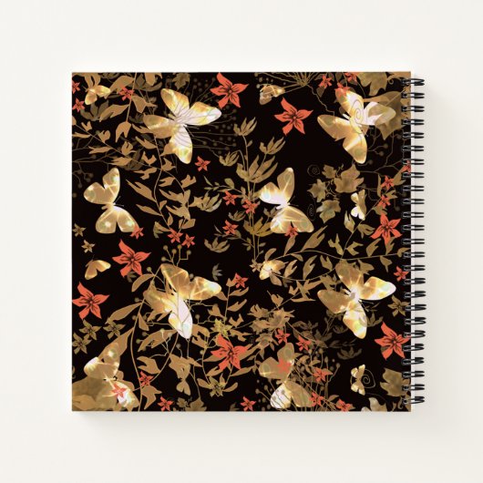 Carnet Papillon d'or (Dos)