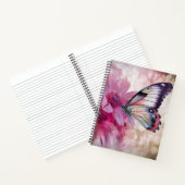 Carnet Papillon Dreamy aux fleurs roses (Intérieur)