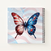 Carnet Papillon du drapeau américain (Dos)
