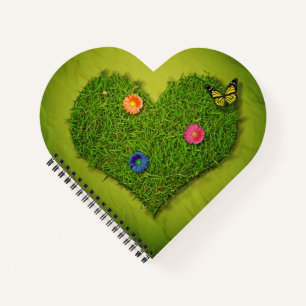 Carnet Papillon en forme de coeur