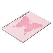 Carnet Papillon en papier peint - rose clair (Côté gauche)