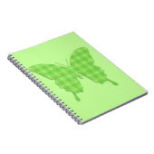 Carnet Papillon en papier peint - vert citron (Côté Droit)