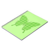 Carnet Papillon en papier peint - vert citron (Côté gauche)