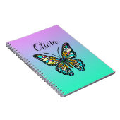 Carnet Papillon en verre coloré personnalisé (Côté Droit)
