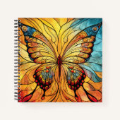 Carnet Papillon en verre tendu (Devant)