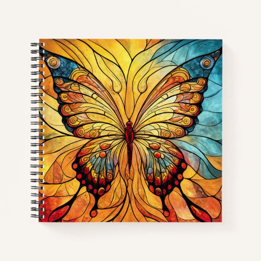 Carnet Papillon en verre tendu (Devant)