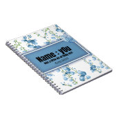 Carnet papillon entouré d'arbustes bleus (Côté Droit)