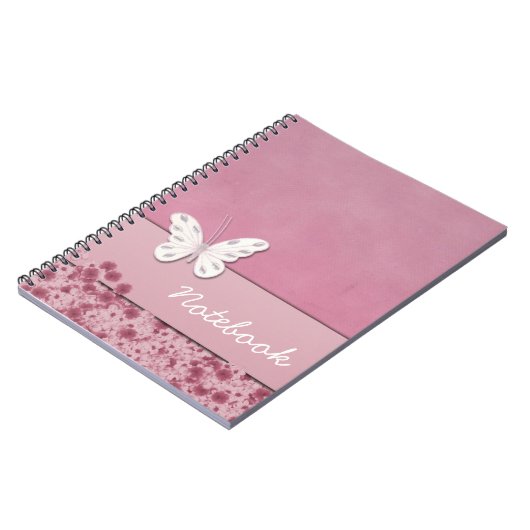 Carnet papillon et fleurs (Côté gauche)