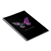 Carnet papillon et fleurs florales ailes papillons yout (Côté Droit)