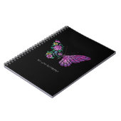 Carnet papillon et fleurs florales ailes papillons yout (Côté gauche)