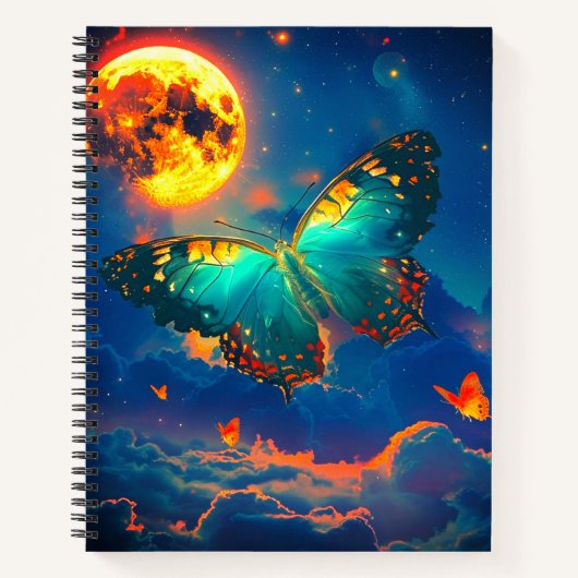 Carnet Papillon et lune (Devant)