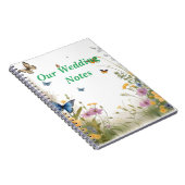 Carnet Papillon Fleur sauvage Aquarelle, Wedding planner (Côté Droit)
