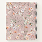 Carnet Papillon floral Fleur sauvage Boho (Dos)