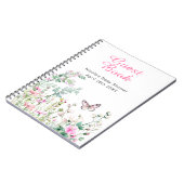 Carnet Papillon Floral Mariage Vert de Printemps (Côté gauche)