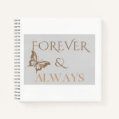 Carnet Papillon Forever & Always, Cadeau Romantique pour  (Devant)